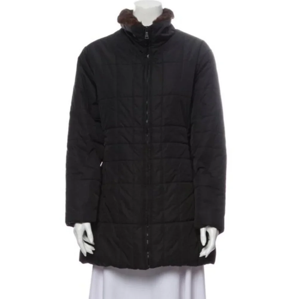 Andrew Marc Mink Fur Parka Small Jacket Ski Snow